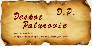 Despot Palurović vizit kartica